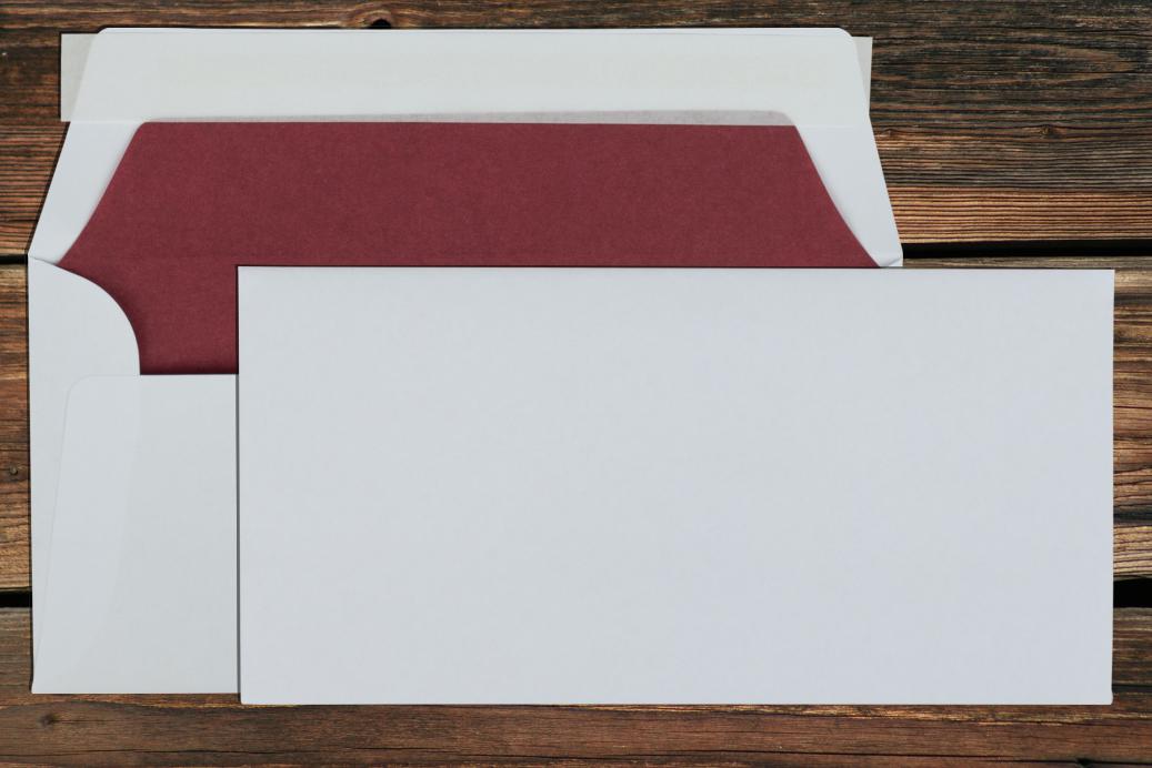 Briefhüllen mit Seidenfutter DL 110x220 mm Haftklebend Weiß 90 g/qm